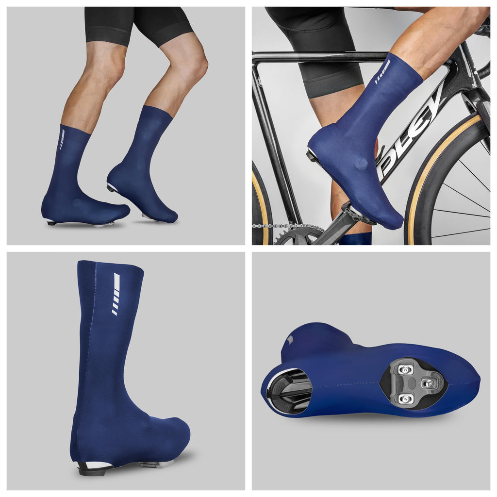 GripGrab RaceAero TT 2nd Gen Cycling Shoe Covers – Navy Blue, Medium