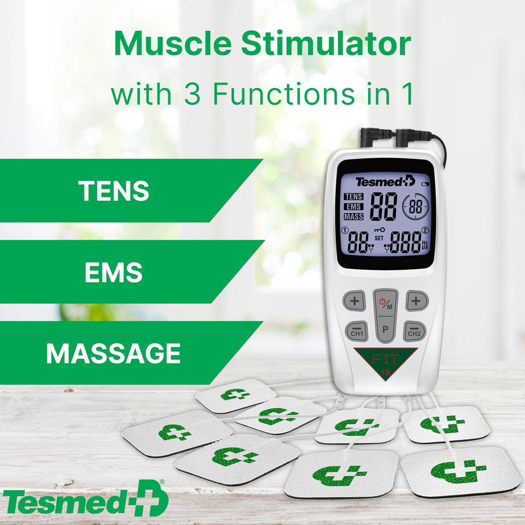 TESMED Fit 3-in-1 Muscle Electrostimulator | EMS, TENS & Massage Device