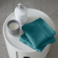 Catherine Lansfield Zero Twist Cotton 30x30cm Face Cloth Pair Teal Green