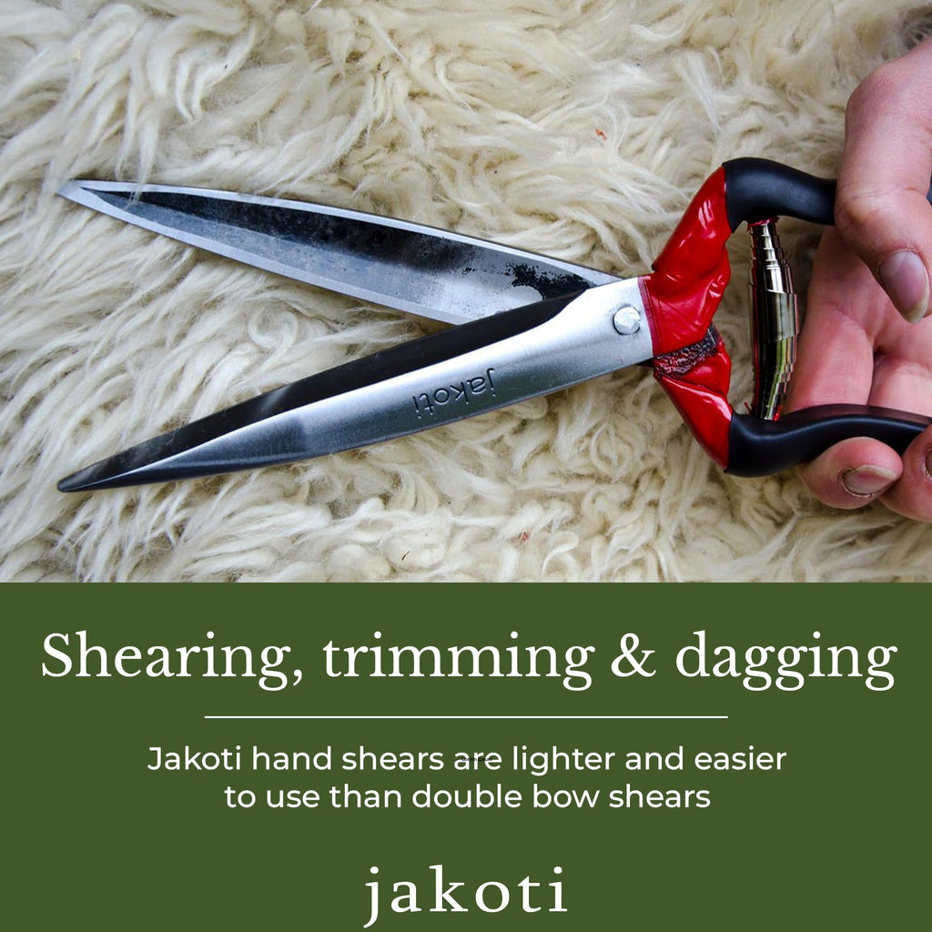 Jakoti Hand Shears – Carbon Steel One-Handed Garden & Sheep Shears (30cm)