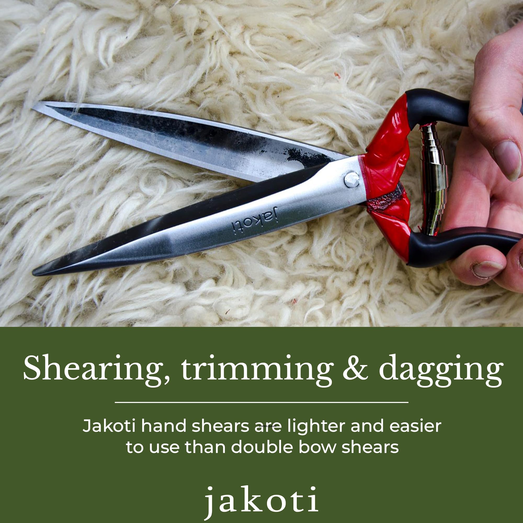 Jakoti Hand Shears – Carbon Steel One-Handed Garden & Sheep Shears (30cm)