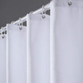 Furlinic White Fabric Shower Curtain – Waterproof & Mould Resistant