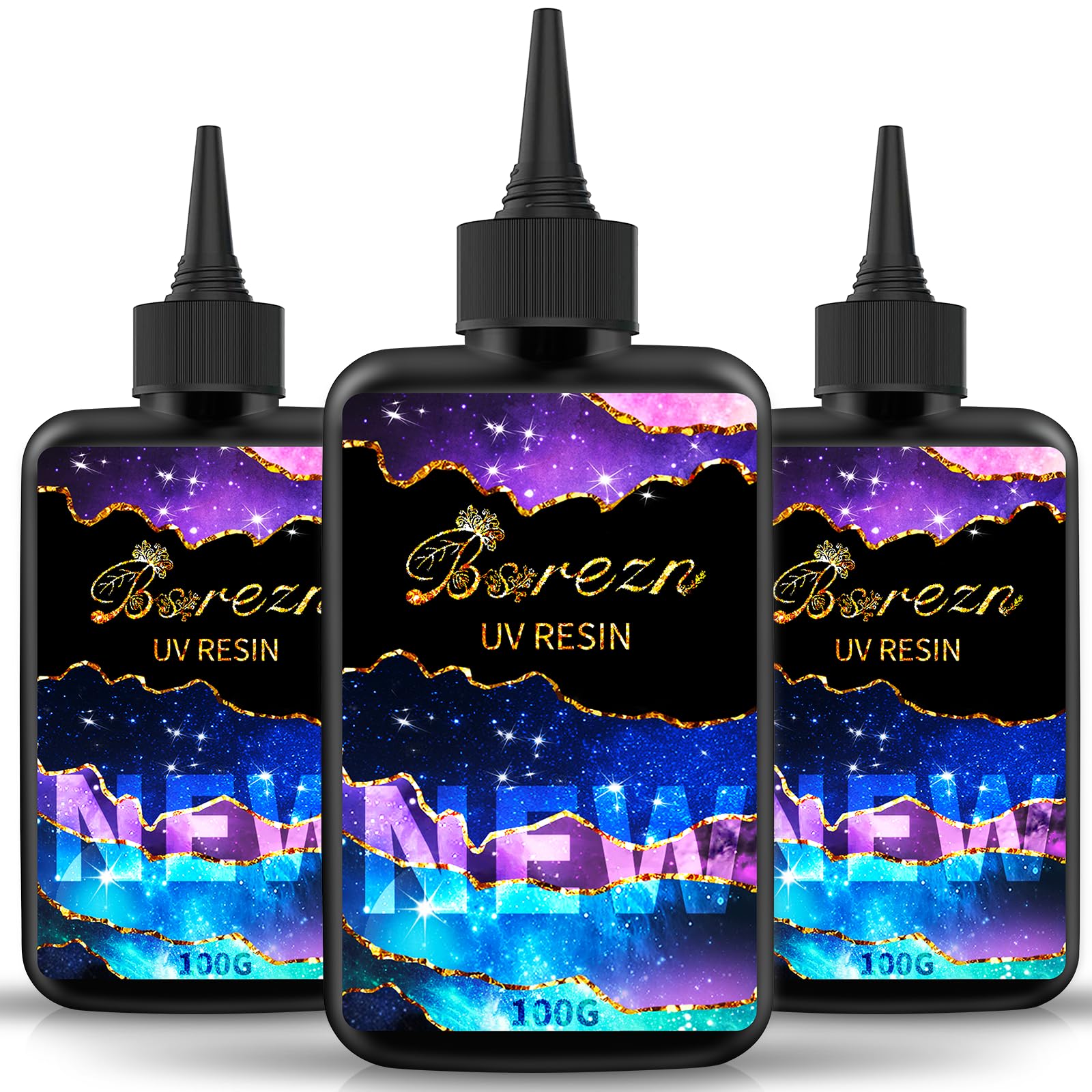 Bsrezn 300g Clear UV Resin Hard | High Gloss Fast Curing Epoxy Resin