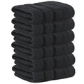 Towelogy Cotton Face Cloths – 6 Pack Soft Flannel Washcloths, Noir