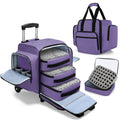 BAFASO Rolling Nail Polish Organizer | Holds 144 Bottles with Dolly, Purple