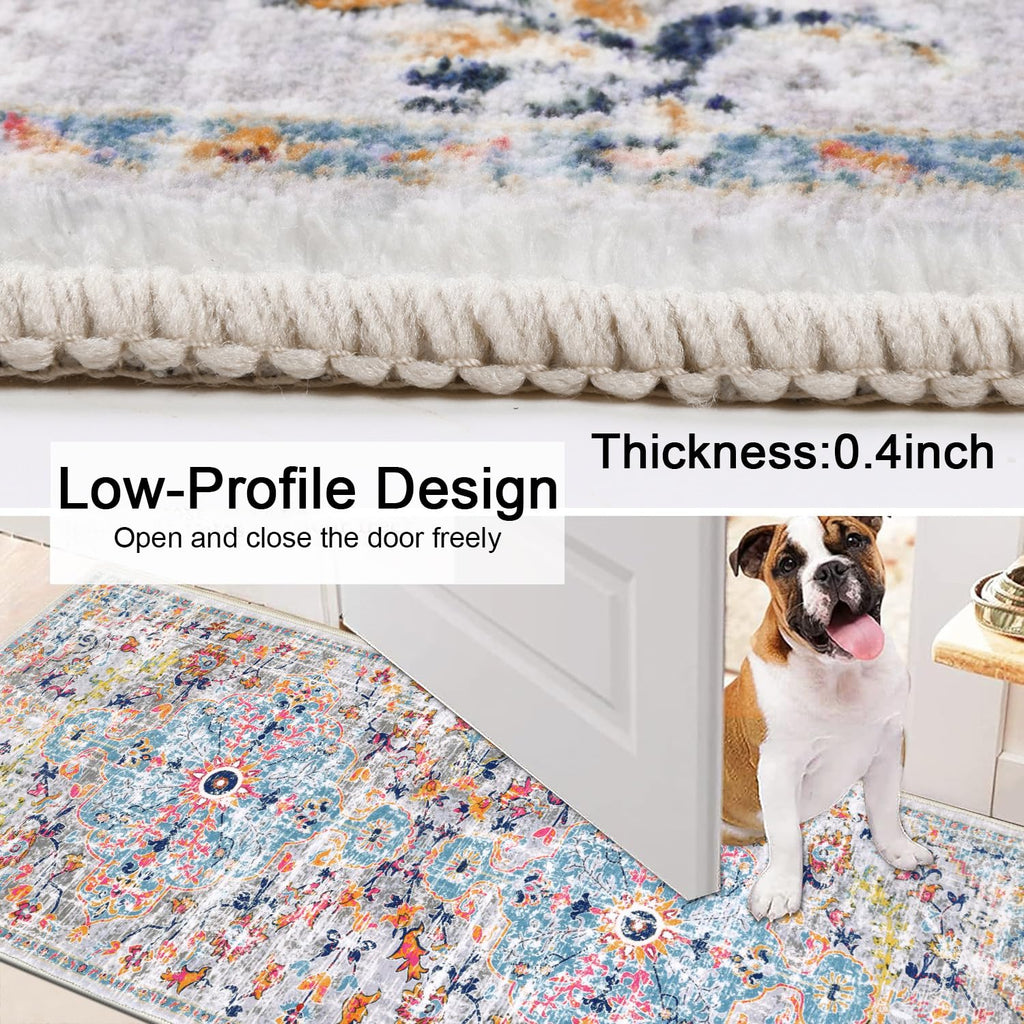 SHACOS Modern Runner Rug – 60x240cm Non-Slip Washable Hallway Carpet