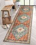 KIMODE Boho Hallway Runner Rug | 60x210cm Washable Non-Slip Vintage Rug