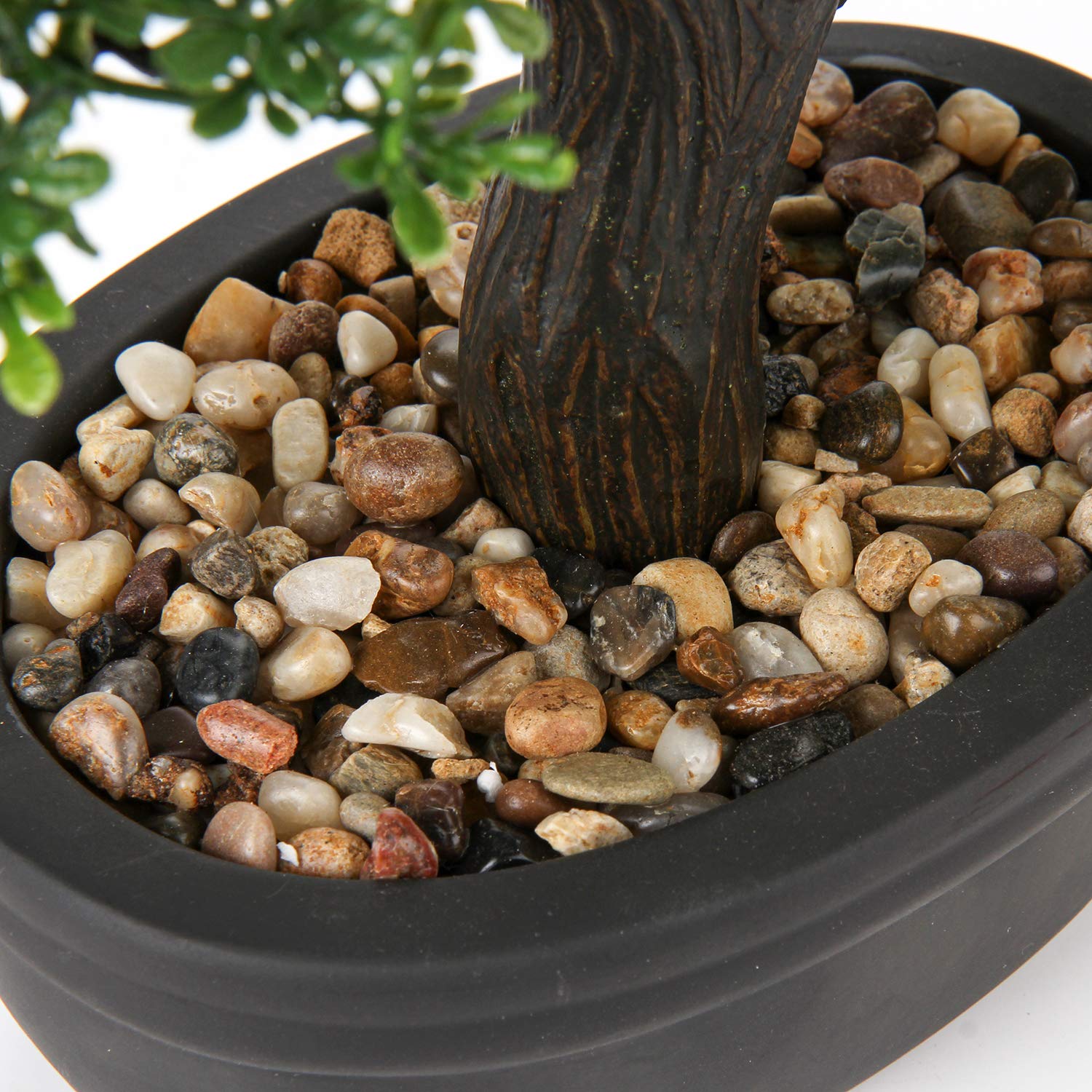 Briful 14.1" Artificial Bonsai Tree | Faux Japanese Pine Potted Plant