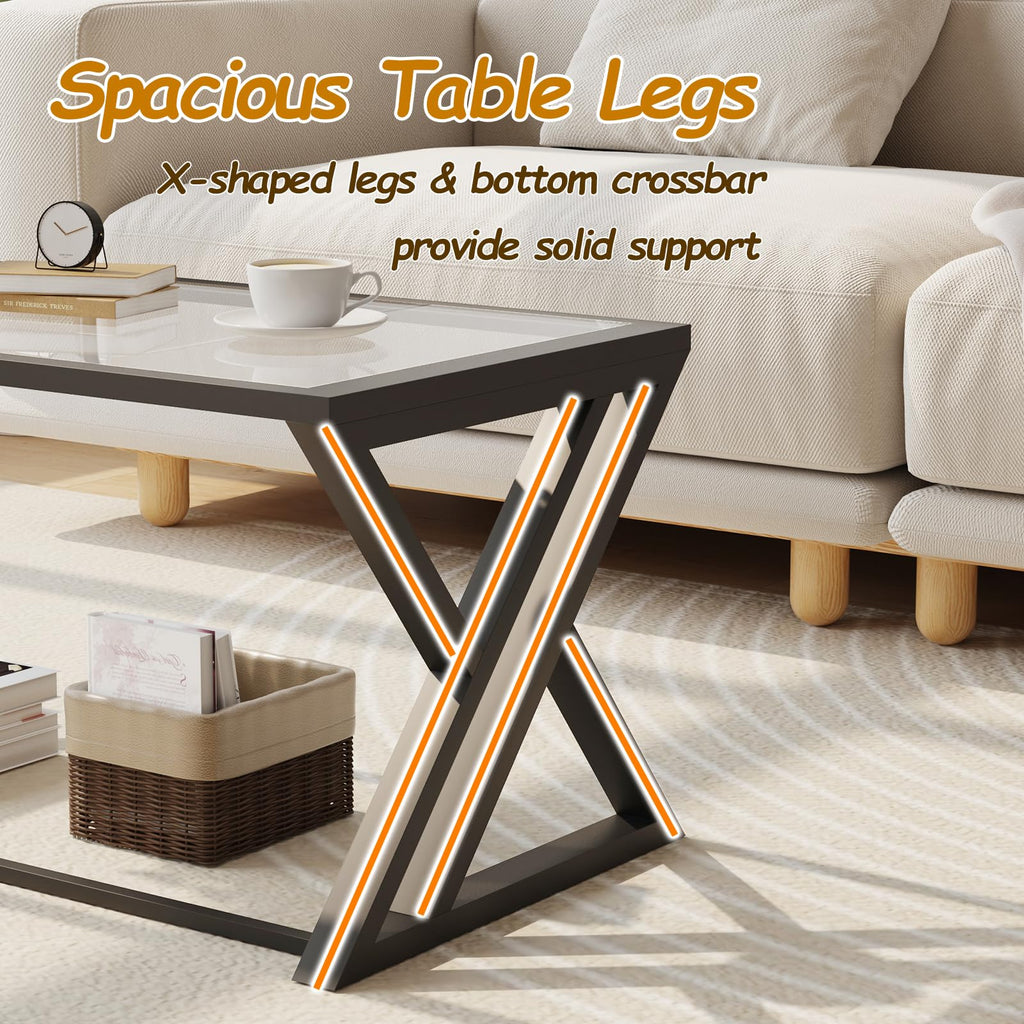 Coffee Table, Living Room Table, Center Tea Table, Glass Coffee Table - image 5
