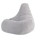 icon Dalton Large Cord Bean Bag with Filling Included, Grey