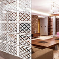 Lchen Hanging Room Divider - 10 Piece White Wood-Plastic Privacy Panels