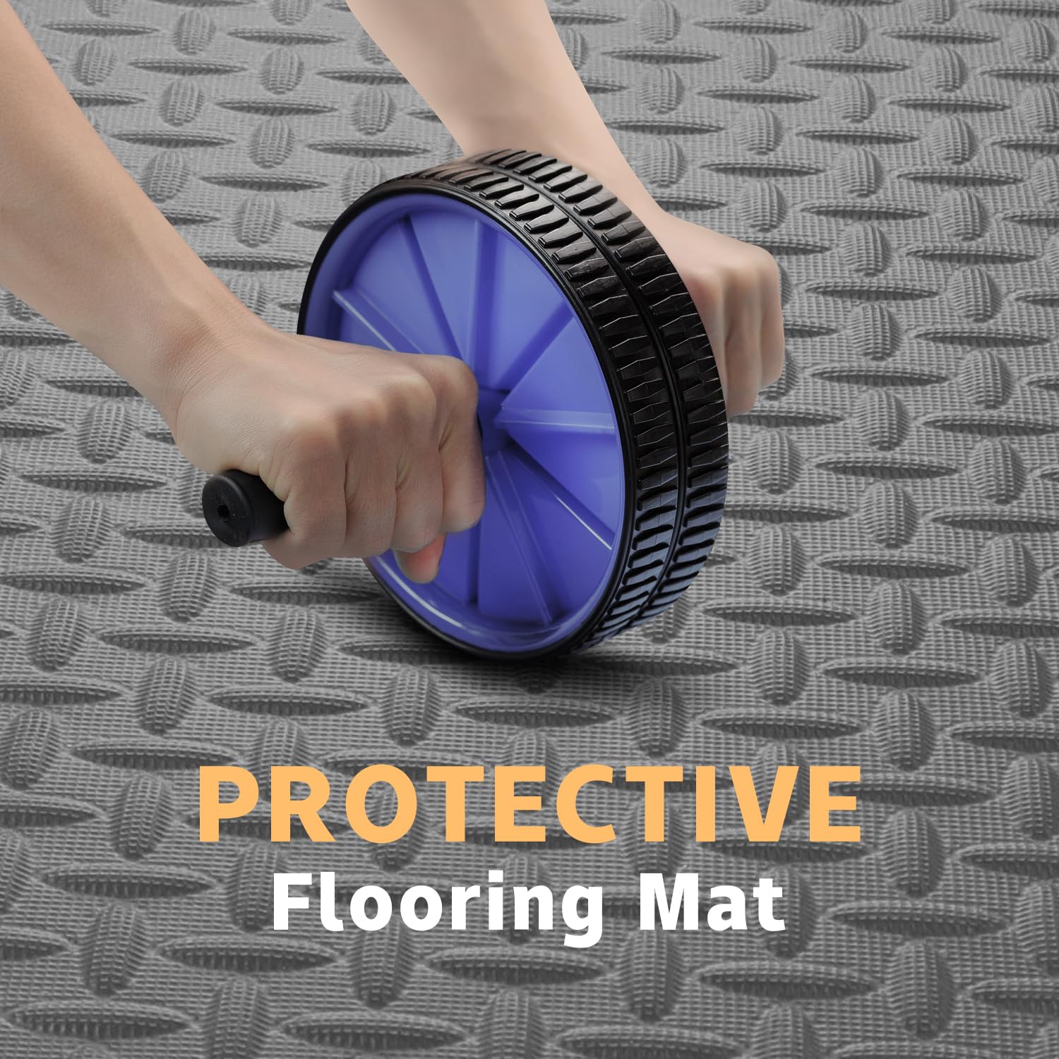 DOOHALO Interlocking EVA Foam Exercise Mat – 12 Tiles, 24 Sq Ft