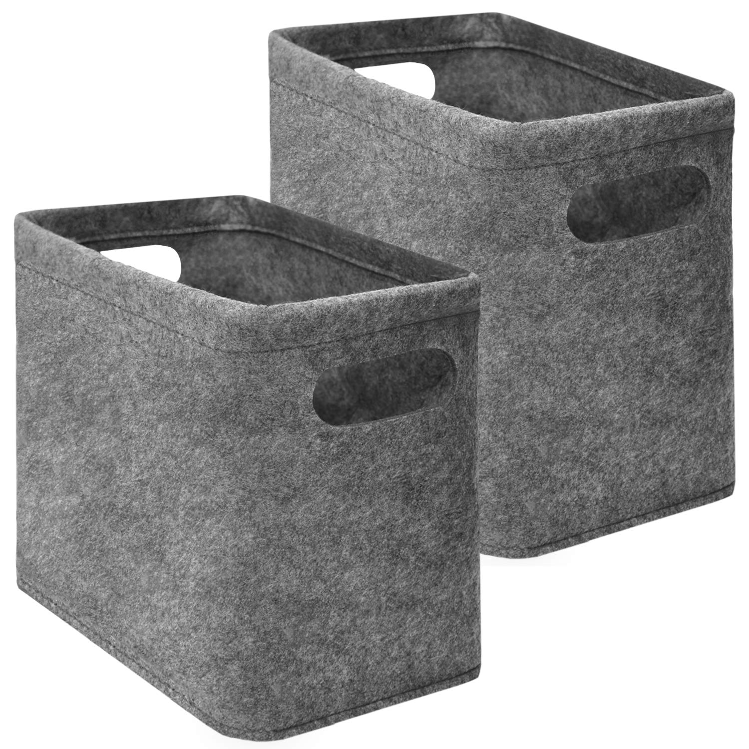 DuneDesign Felt Toilet Paper Storage Box Set – 8 Roll Bathroom Organizer