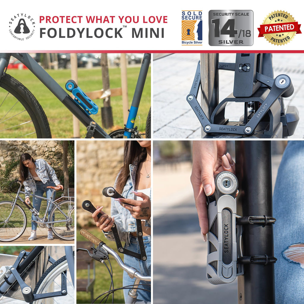 FoldyLock Mini Folding Bike Lock – Heavy Duty High Security Key Lock