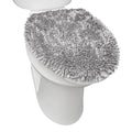 Jolof Store Spa Step Plush Chenille Toilet Lid Cover | Light Gray