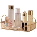Bathroom Countertop Vanity Tray – Amber PET Makeup Organizer