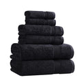 Superior 6-Piece Egyptian Cotton Bath Towel Set | Black | Jolof Store