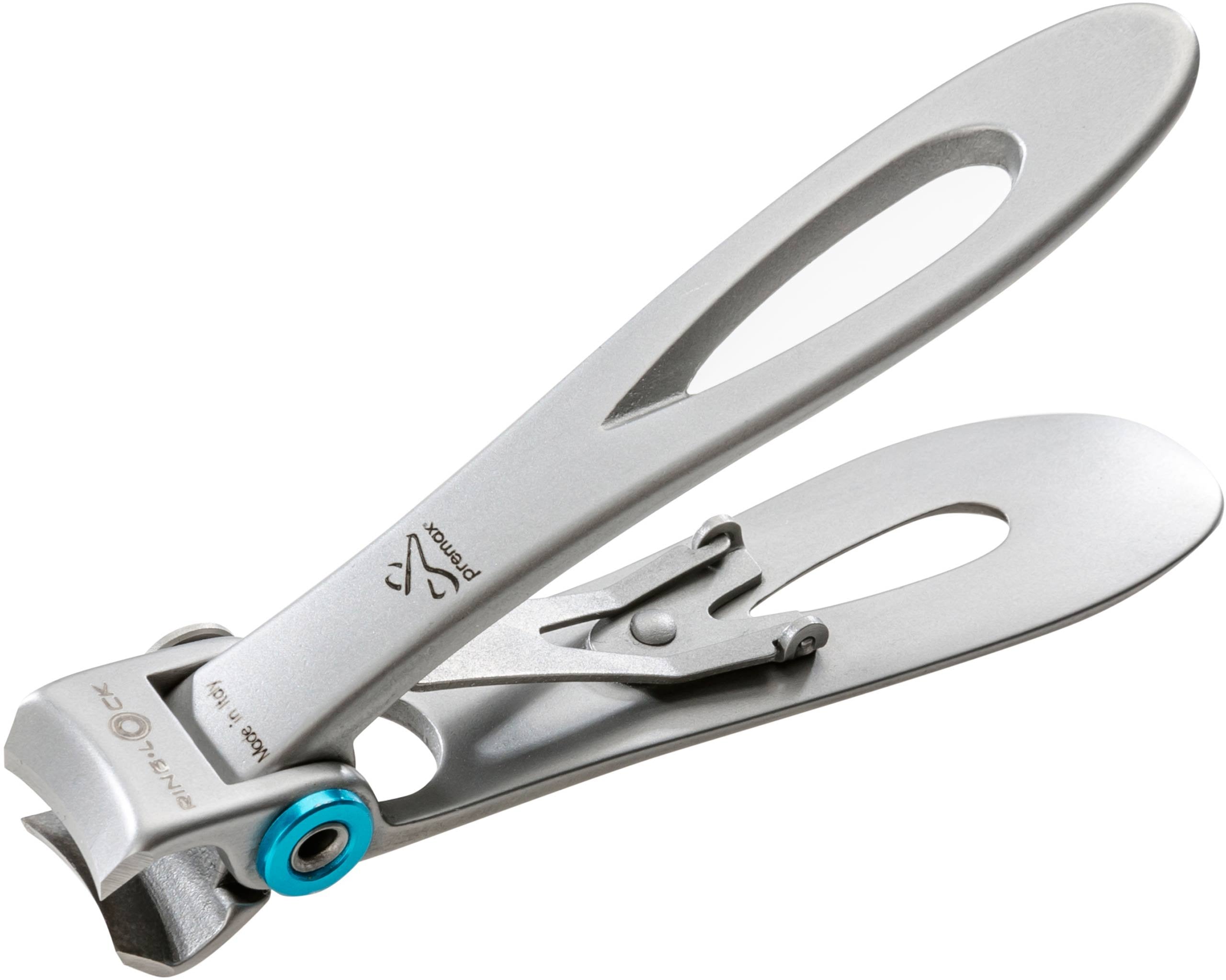 REMOS Stainless Steel Toenail Clipper - 9cm Blue Ergonomic Design