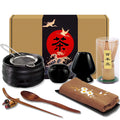 Artcome 10-Piece Japanese Matcha Tea Set | Bamboo Whisk & Bowl - Black
