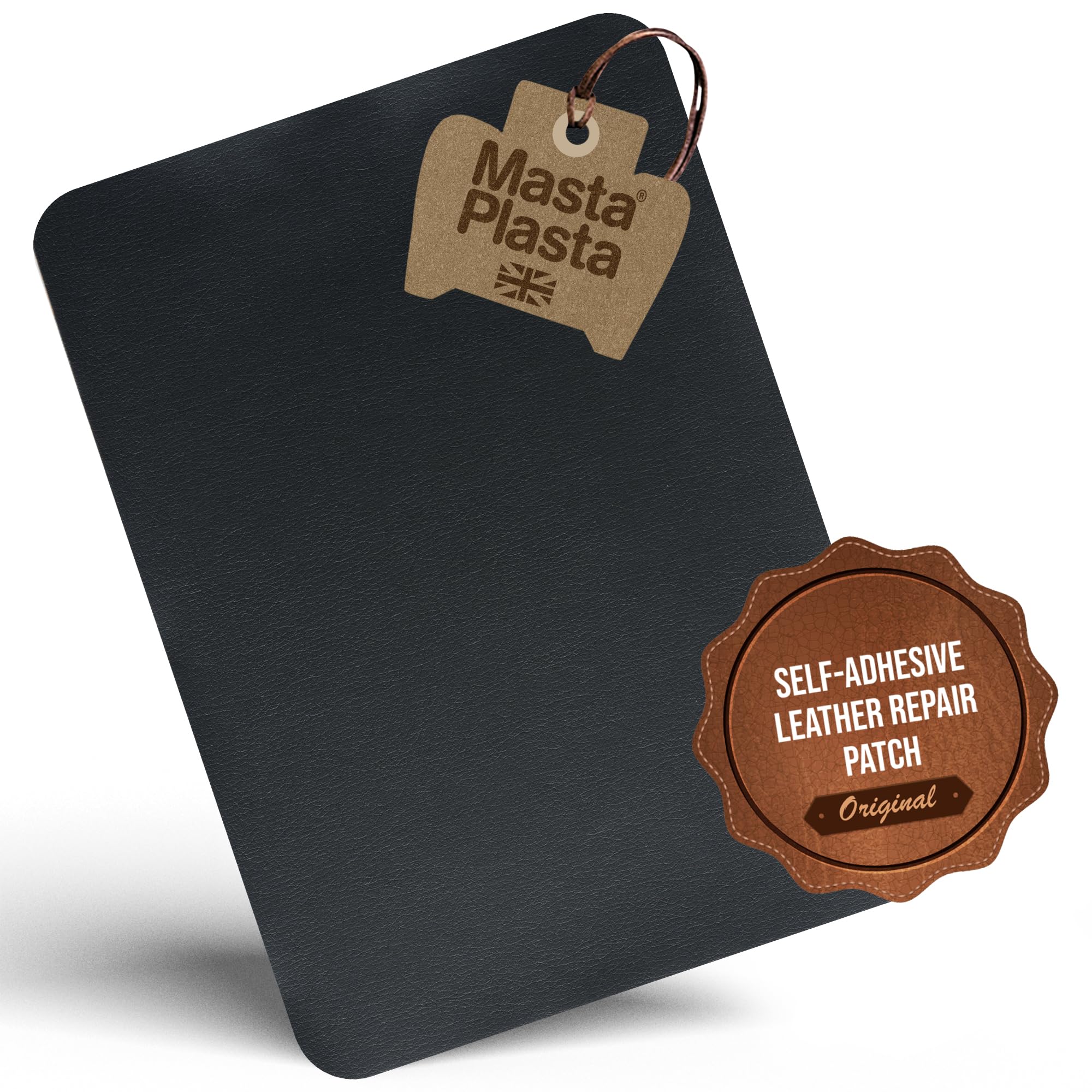 MastaPlasta Leather Repair Patch – Black XL Self-Adhesive Sheet 28x20cm