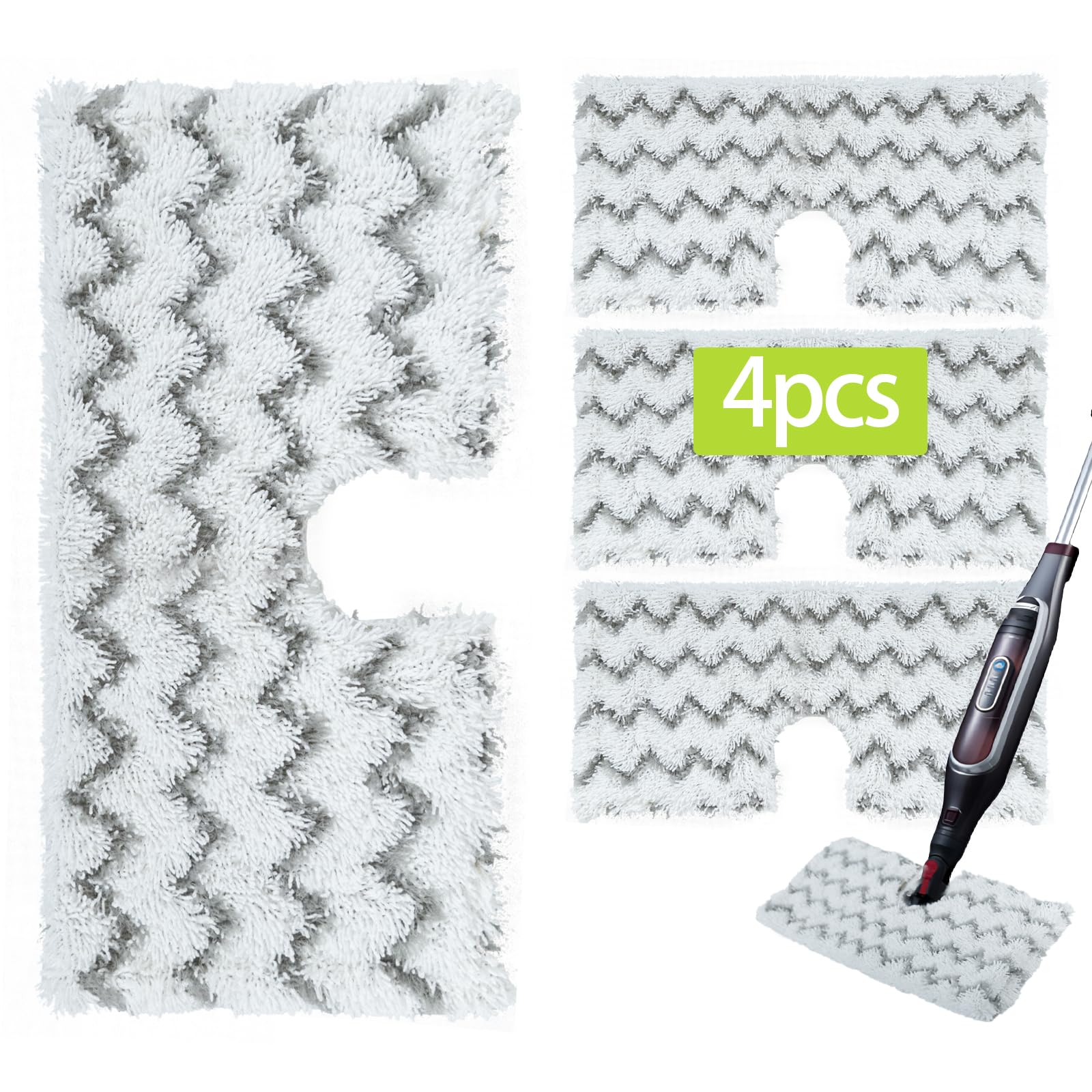 JUYLTOOL 4 Pack Replacement Pads for Shark Klik n' Flip Steam Mop