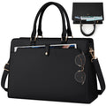 RAINSMORE 15.6 Inch Laptop Tote Bag – PU Leather Water Resistant Work Bag