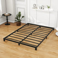 VERFARM 4ft6 Double Metal Platform Bed Frame – Heavy Duty Steel Slat Support