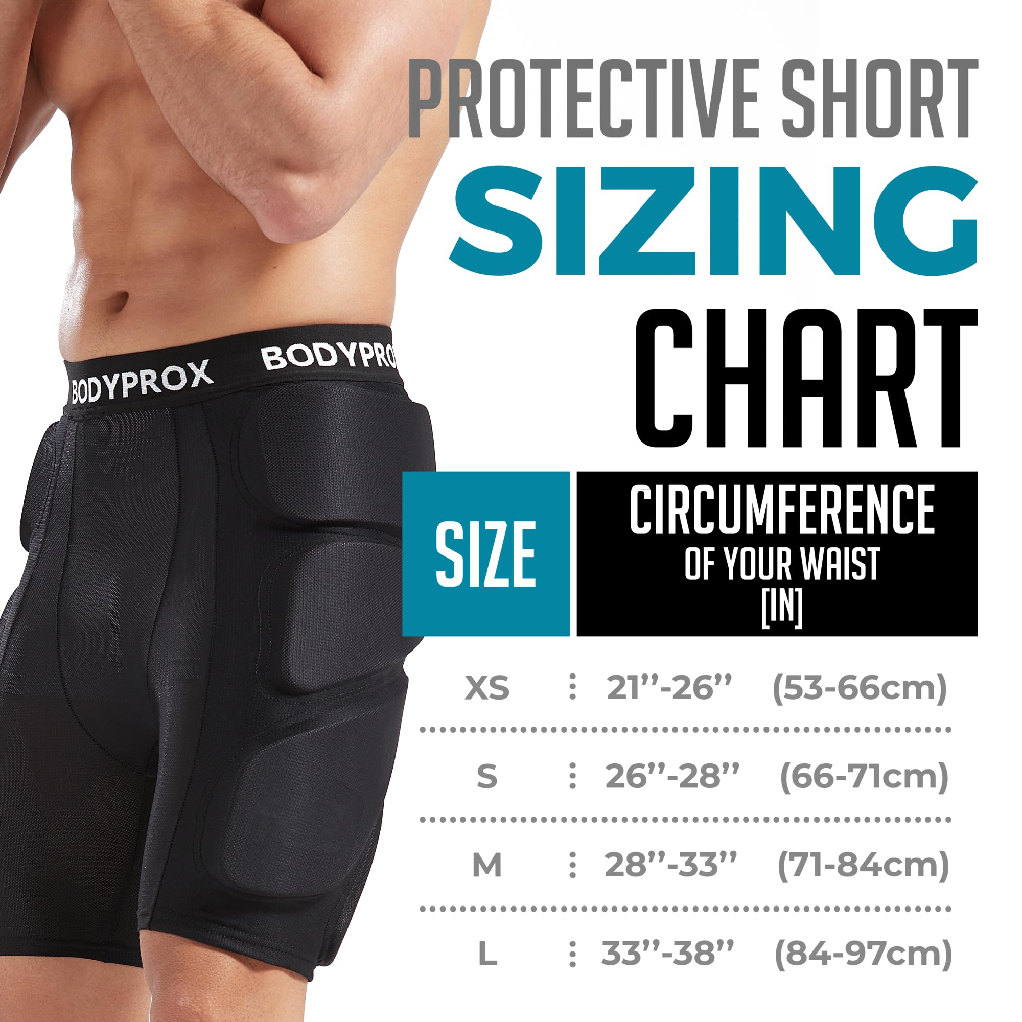 Bodyprox Padded Shorts | 3D Hip & Tailbone Protection for Snowboarding