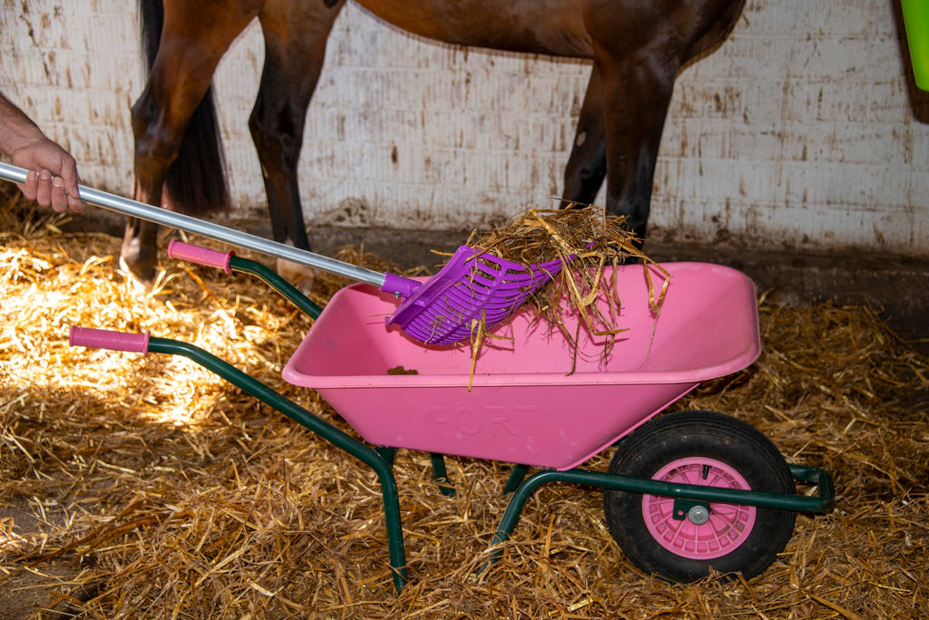 horizont Swedish Manure & Shavings Fork - 18-Prong Polycarbonate - Purple