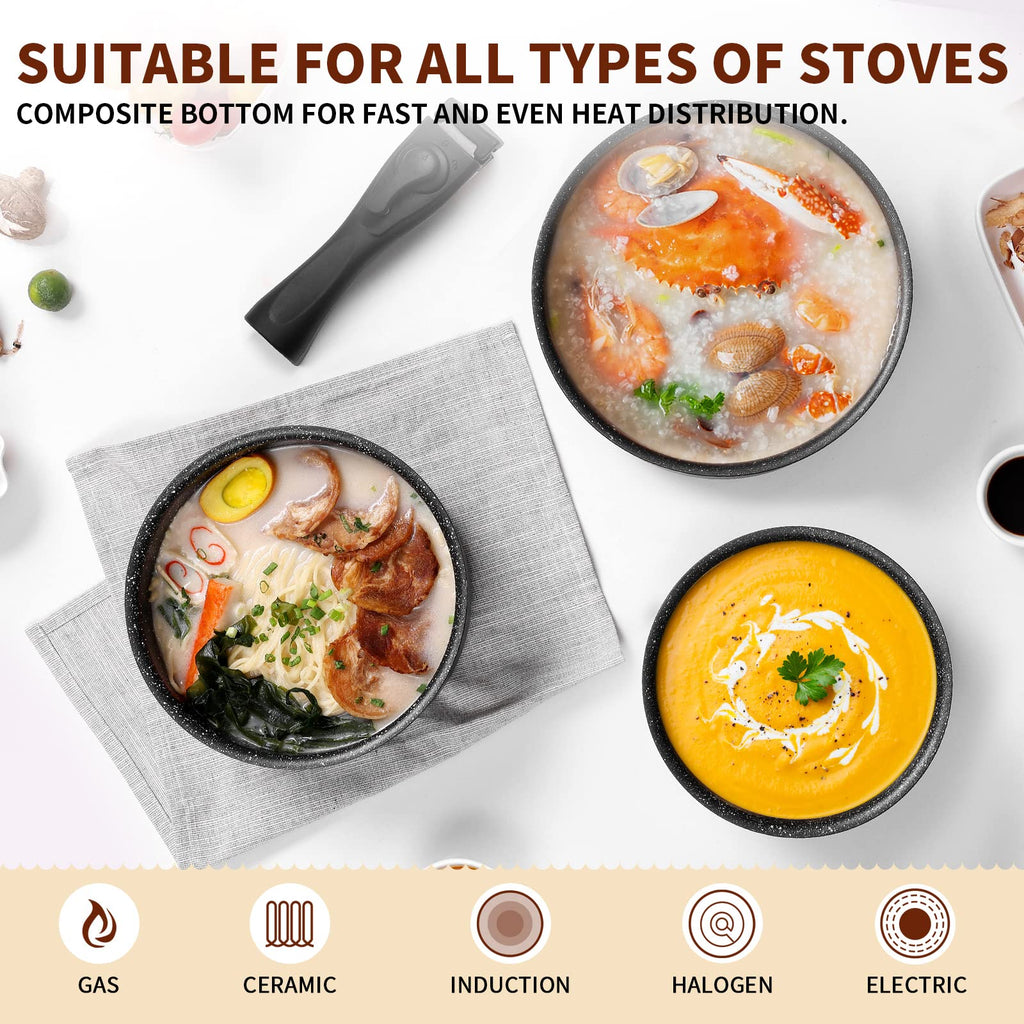 Fadware 4-Piece Non-Stick Saucepan Set with Removable Handle | Induction