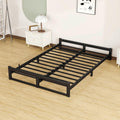 VECOCHO Cadre de Lit 140x190 | Lit Plateforme en Métal Noir avec Sommier
