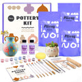 Pllieay Air Dry Clay Pottery Kit for Adults with Tools and Paint