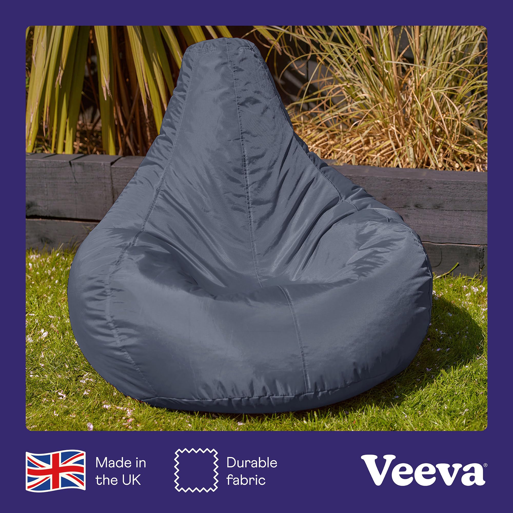 Bean Bag Bazaar Recliner Gaming Chair – Water Resistant Charcoal Grey