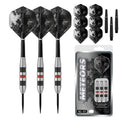 Designa Meteors 90 V2 Steel Tip Darts - 90% Tungsten Ringed - 36g