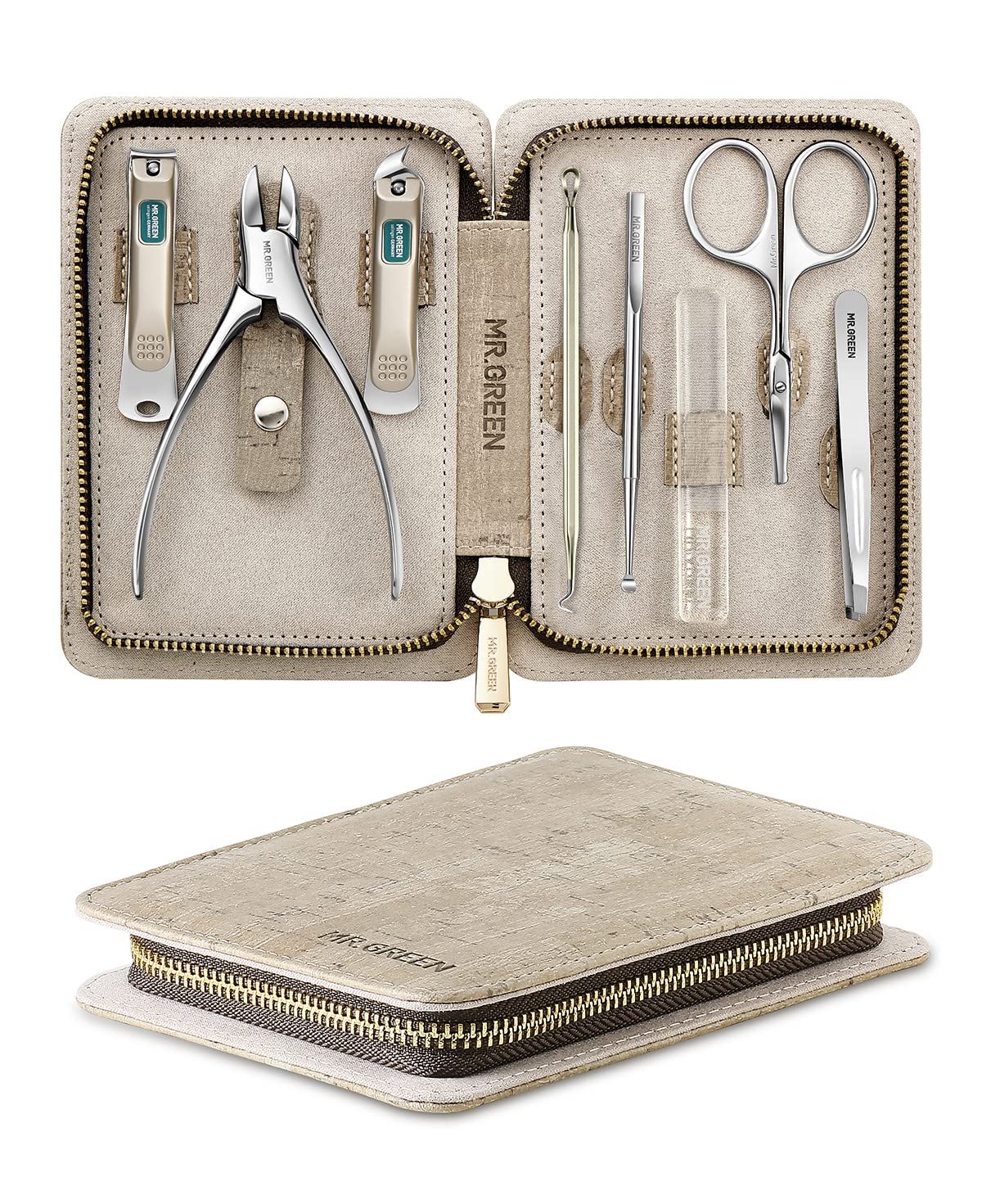 MR.GREEN 8-in-1 Manicure Set | German Stainless Steel Nail Clipper Kit
