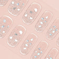 DANNI & TONI Semi Cured Gel Nail Strips – Moonlit Glamour Glitter Flakes