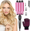 flintronic 25mm Triple Barrel Hair Waver – Ceramic 3 Barrel Curling Iron