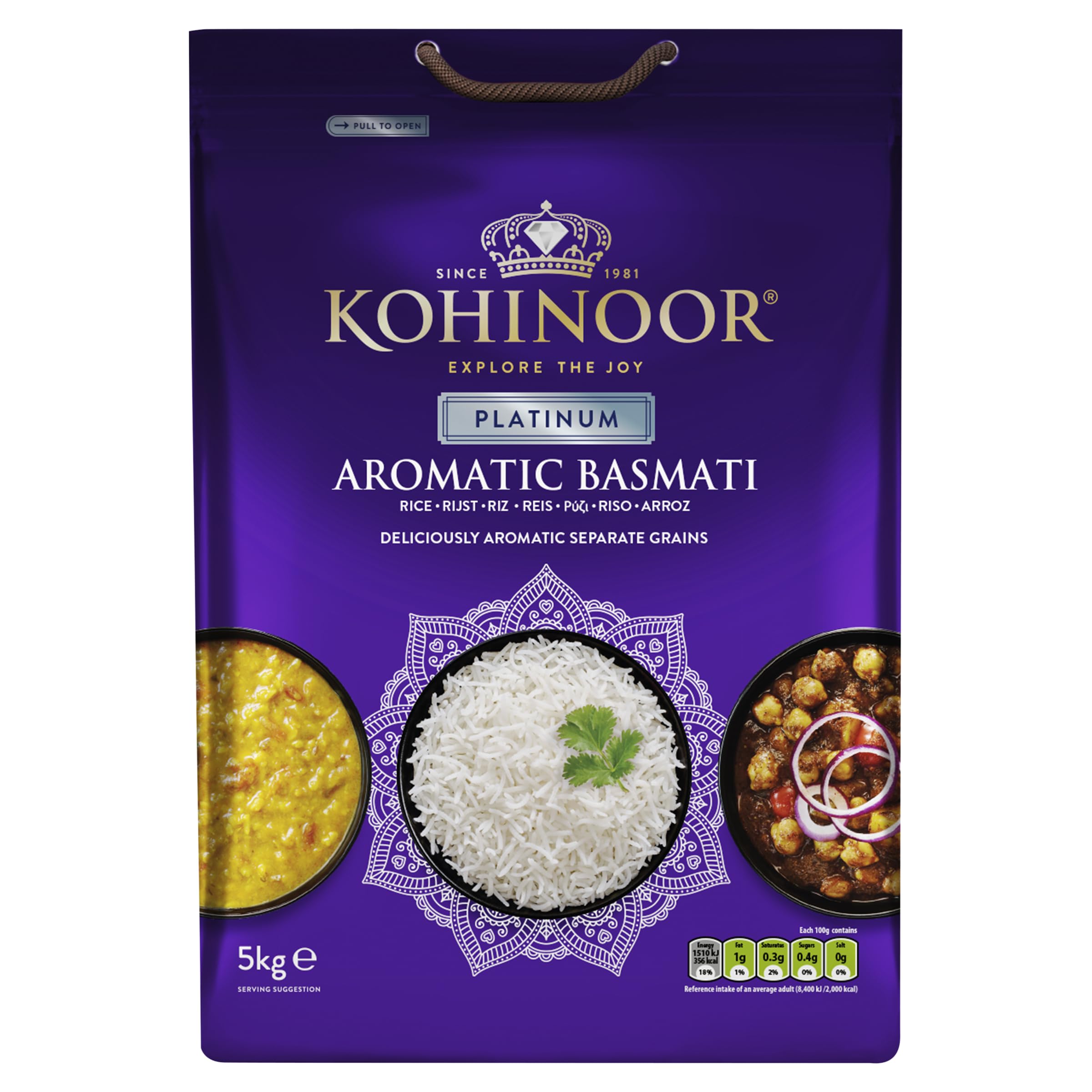 Kohinoor Platinum Basmati Rice – Authentic Premium Long Grain, 5 kg
