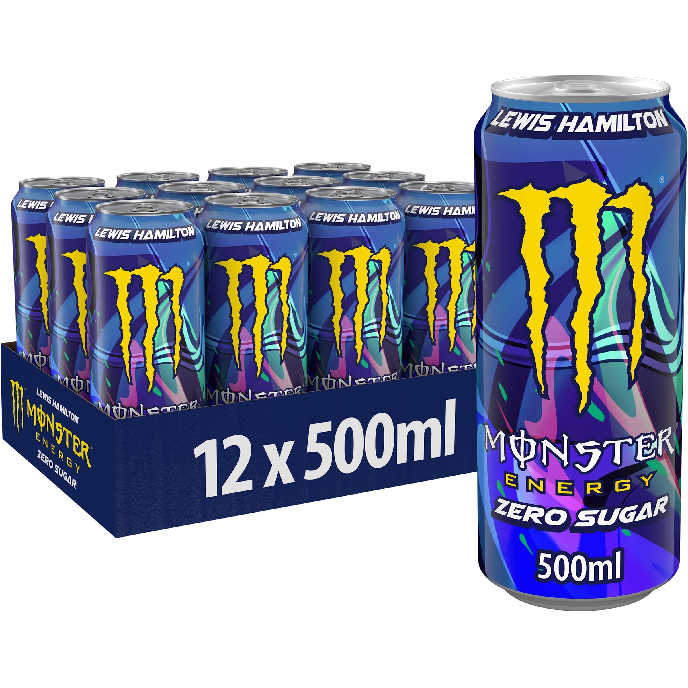 Monster Energy Lewis Hamilton Zero Sugar Peach Nectarine - 12 x 500ml
