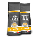 Der-Franz Crema Ground Coffee - 100% Arabica Blend - 2 x 500g