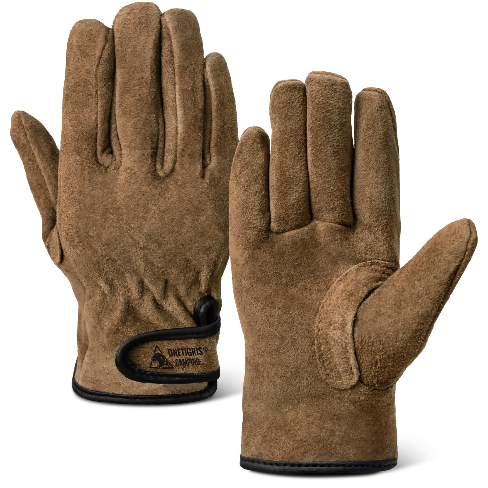 OneTigris Welding Gloves | Heat-Resistant Cowhide Leather Work Gloves