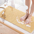 Bingobang Non-Slip Loofah Bath Mat | 80x40cm Anti-Mould Shower Rug - Beige