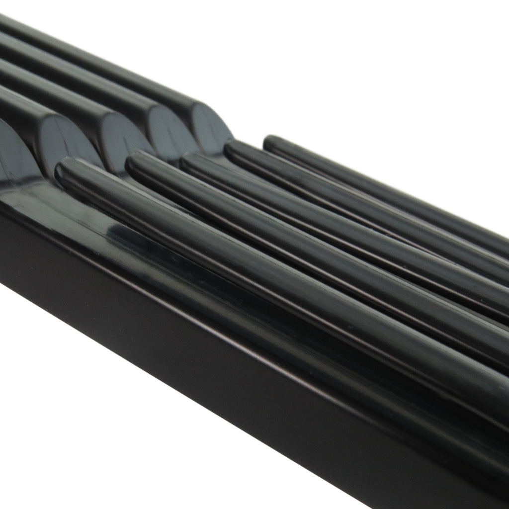Hangerworld Black Plastic Coat Hangers with Notches - 43cm (100 Pack)