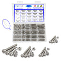 Rshuhx 320PCS M3-M6 Hex Socket Head Cap Screws & Nuts Assortment Kit