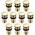 Xcel Home Brushed Gold Unslotted Basin Waste | Brass Click Clack Plug