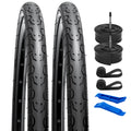 YunSCM 700x28C Road Bike Tyres and Tubes Set | 60mm Presta Valve | 2-Pack