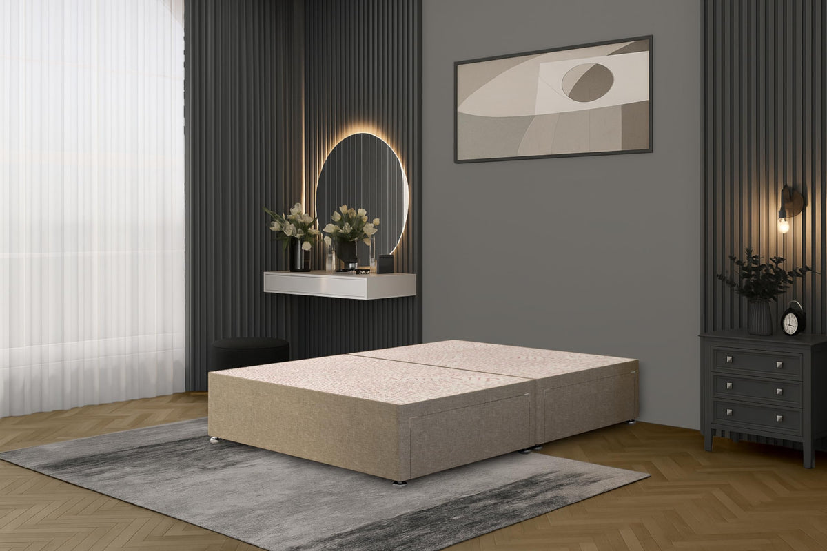 Bed Centre Flexby Divan Bed Base, 3FT Single, Linen Wheat Fabric - image 4