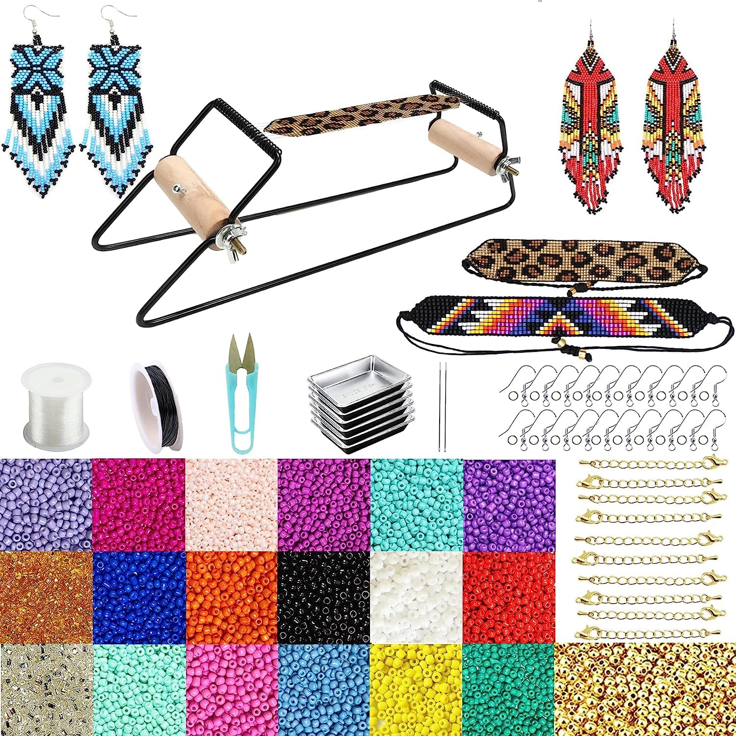 Bead Loom Kit - 17200 Seed Beads for Jewelry Making