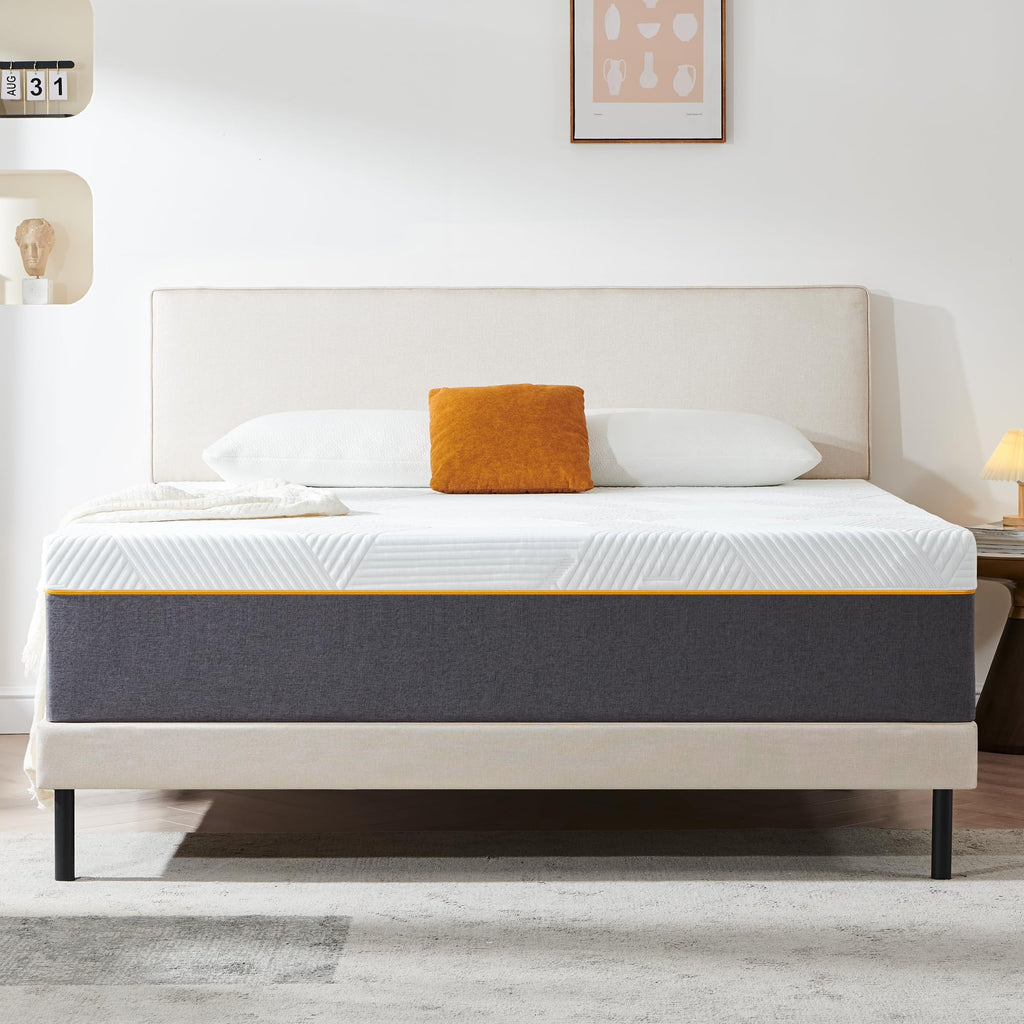 Sleremind Single Memory Foam Mattress – 15cm Medium Firm, Orange