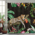 Jungle Leopard Shower Curtain – Waterproof Polyester, 180x180cm
